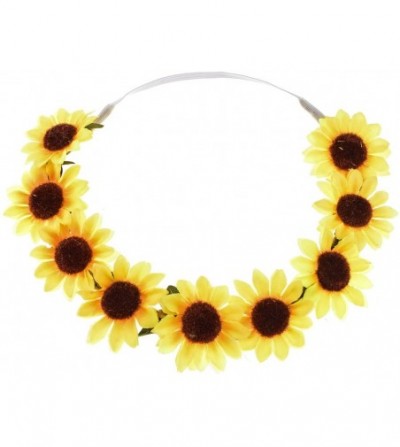 Headbands Sunflower Crown Sunflower Headband Sunflower Halo Hair Accessories (Yellow) - C618C03AML8