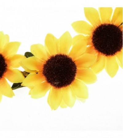 Headbands Sunflower Crown Sunflower Headband Sunflower Halo Hair Accessories (Yellow) - C618C03AML8