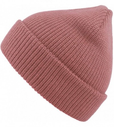 Skullies & Beanies Beanie for Women and Men Unisex Warm Winter Hats Acrylic Knit Cuff Skull Cap Daily Beanie Hat - Pink - C21...