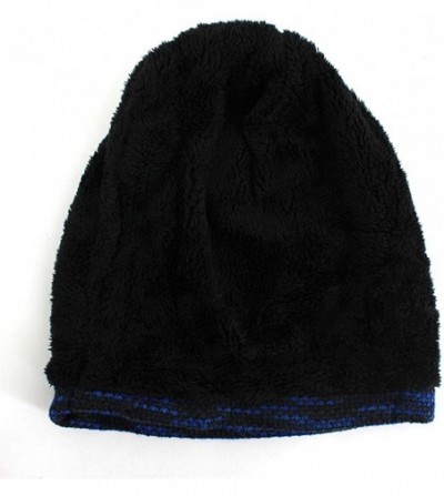 Skullies & Beanies Women Girl Velvet Slouchy Beanie Hat Street Fashion Warm Winter Skull Cap - A-blue - CR18YZNM76M