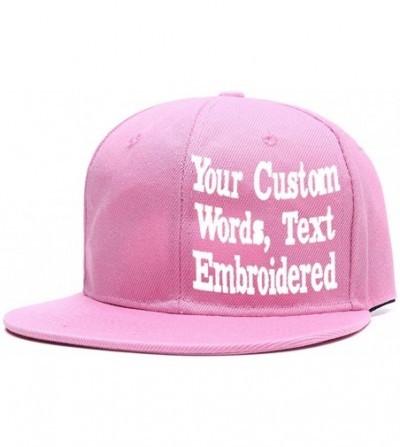 Baseball Caps Custom Embroidered Baseball Cap Personalized Snapback Mesh Hat Trucker Dad Hat - Hiphop Pink - CJ18HLT6TWE