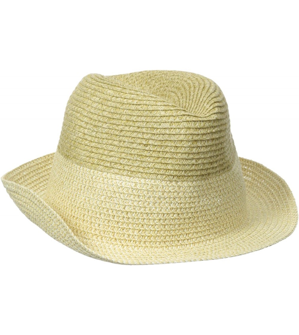 Sun Hats Women's Jackie G Small Packable Fedora Sun Hat- Rate UPF 50+ for Max Sun Protection - Gold - CZ11LCDZ8JJ