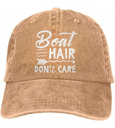 Baseball Caps Boat Hair Don't Care Print Vintage Hot Men & Women Adjustable Denim Dad Hat Cotton Baseball Cap Navy - Natural ...