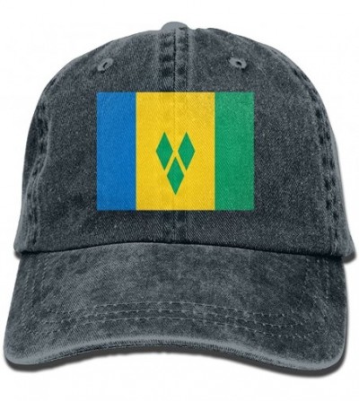 Skullies & Beanies Flag of Saint Vincent and The Grenadines Unisex Adult Baseball Hat Sports Outdoor Cowboy Cap - Navy - C818...