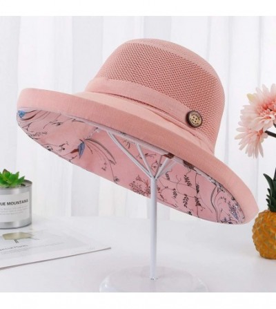Sun Hats Bucket Summer Foldable Floppy Packable - A-orange Pink - CC18UZYI0ZG