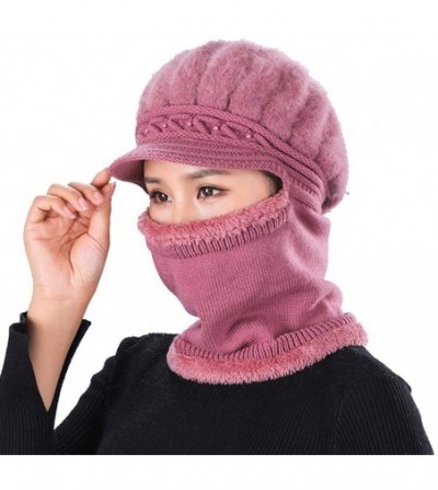 Skullies & Beanies Women Outdoor Winter Windproof Warm Beanie Cap Hats & Caps - Red - CW194YW7A7X