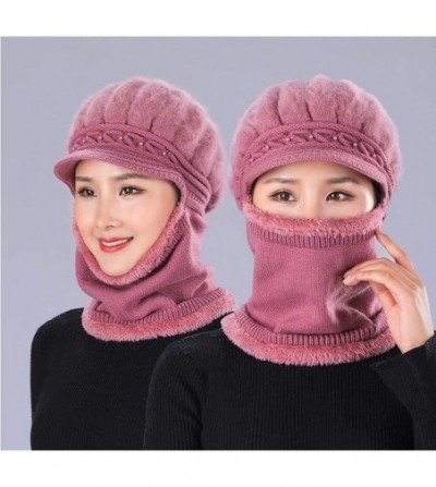 Skullies & Beanies Women Outdoor Winter Windproof Warm Beanie Cap Hats & Caps - Red - CW194YW7A7X