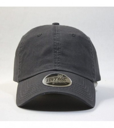 Baseball Caps Classic Solid Cotton Adjustable Dad Hat Baseball Cap - Charcoal Gray - CL12O77I7DH