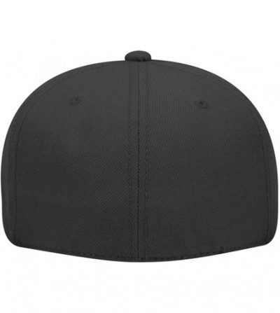 Baseball Caps Fitted Hat Wool Blend Flat Bill with NoSweat Hat Liner - Black - CV18O9NZ60K