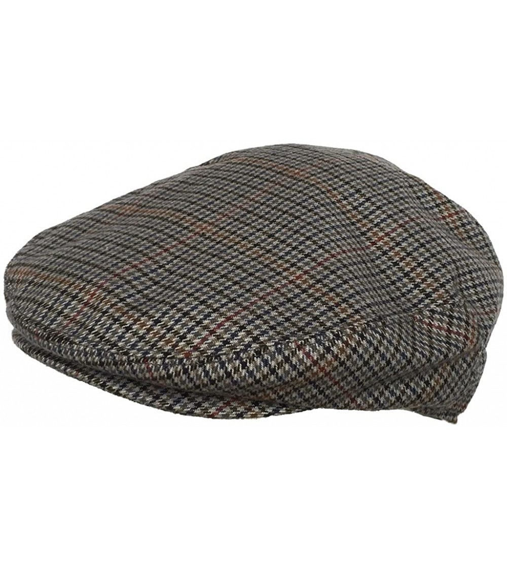 Newsboy Caps Wool Blend Plaid Hounds Tooth Ivy Cap 5 Point Scally Driver Hat Newsboy - Grey - CO12944NK6Z