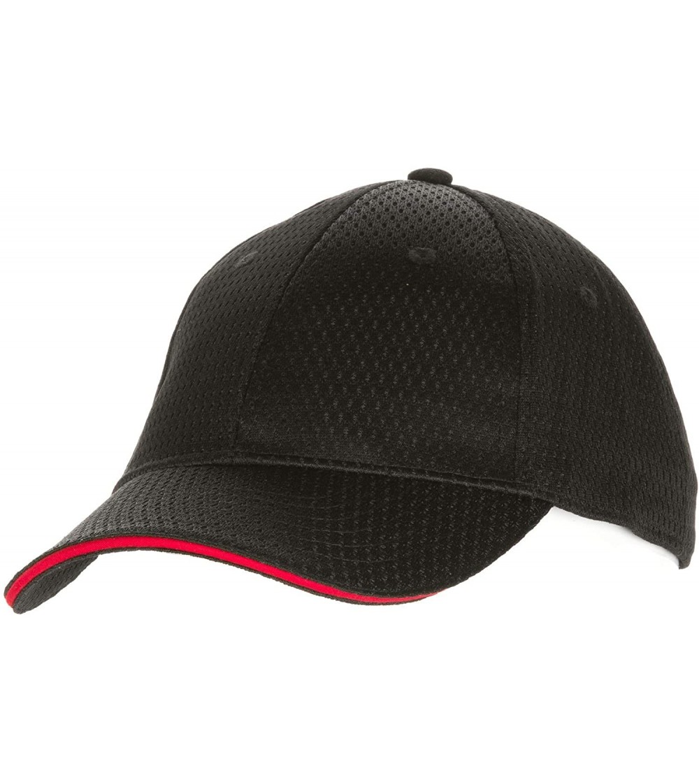 Baseball Caps Cool Vent Baseball Cap with Trim - Red - CP118ULJZQ3