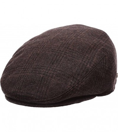 Newsboy Caps Men's Premium Wool Blend Classic Flat IVY newsboy Collection Hat - Brown - CE12N36H5J4