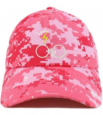 Baseball Caps Harry Glasses Embroidered Soft Cotton Adjustable Cap Dad Hat - Pink Digital Camo - CG18TWHYHRI