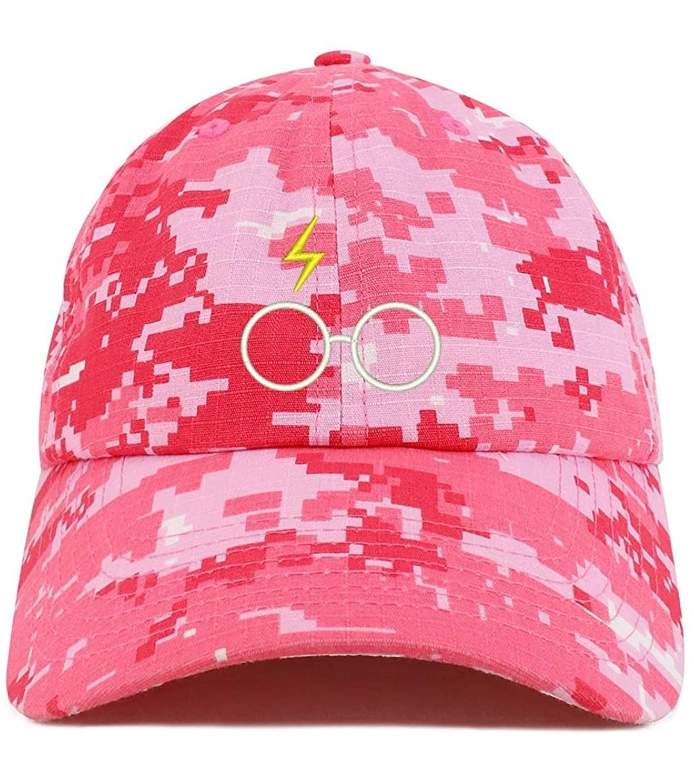 Baseball Caps Harry Glasses Embroidered Soft Cotton Adjustable Cap Dad Hat - Pink Digital Camo - CG18TWHYHRI