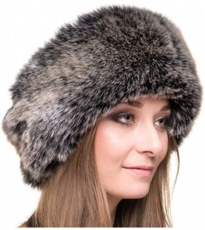 Cold Weather Headbands Winter Faux Fur Headband for Women - Like Real Fur - Fancy Ear Warmer - Siberian Grey - CH186KEUE56