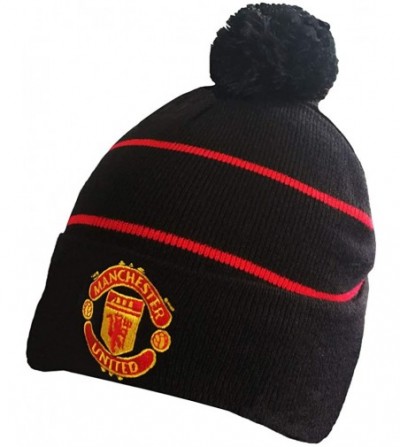 Baseball Caps Soccer Team Embroidered Hat Men/Women Fashionable Knitted Beanie Hat - Manchester united Black - CA192DCZ07Q