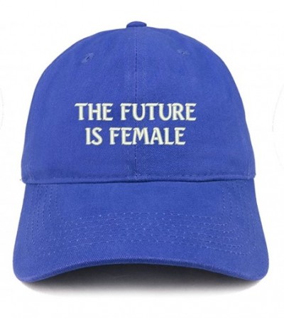 Baseball Caps The Future is Female Embroidered Low Profile Adjustable Cap Dad Hat - Royal - CK12NTQUZHS