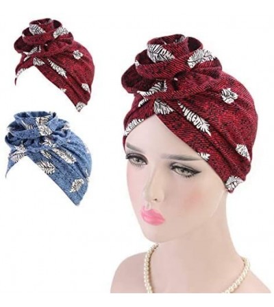 Skullies & Beanies Women Flower Elastic Turban Beanie Wrap Chemo Cap Hat - Grey1 - C0188AQHSRQ
