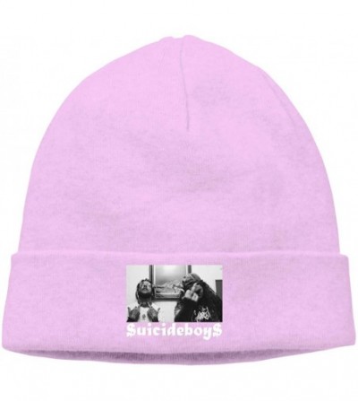 Skullies & Beanies Soft Suicide Boys Black Adult Adult Hedging Cap (Thin) - Pink - CM192TXGHRE