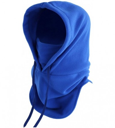Balaclavas Balaclave Fleece Windproof Ski Mask Face Mask Tactical Hood Neck Warmer - Heavyweight-royal Blue - CR18LR67CRL