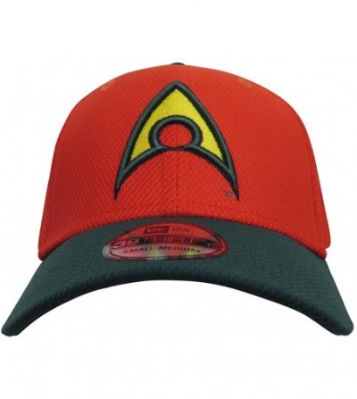 Baseball Caps Aquaman Logo Orange Fitted New Era 39Thirty Cap - CR11GY0J0T9