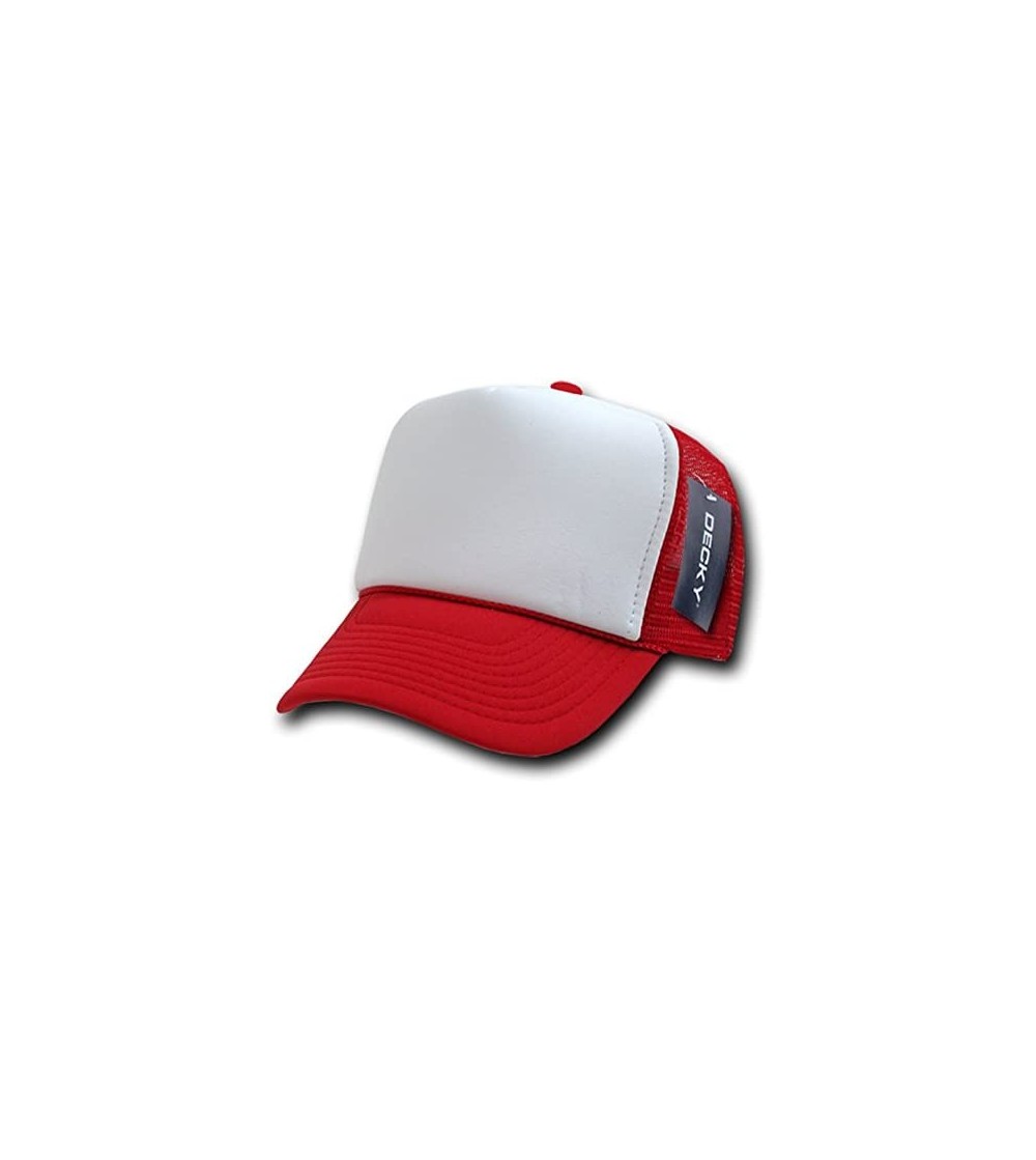 Baseball Caps 2 Tone Trucker Cap - Red - CZ118GIDKBB