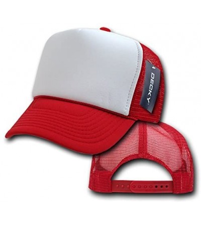 Baseball Caps 2 Tone Trucker Cap - Red - CZ118GIDKBB