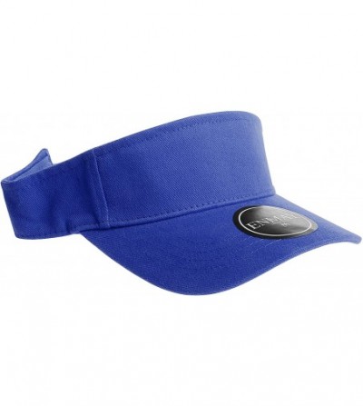 Visors 12 Pack Plain Visor Hats Adjustable Back Strap Tennis Golf Sun Hat - Blue - CR186EY0SH3