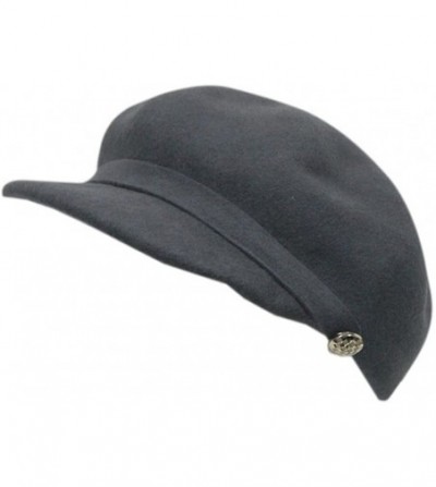 Berets Womens French Artist Painter Newsboy Flat Solid Cap with Short Brim - Gray 2 - C7186YHRS66