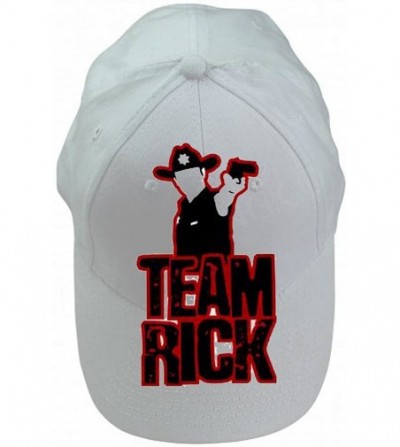 Baseball Caps Team Rick Sherrif Zombie Dead Tv Show 100% Cotton White Adjustable Cap Hat - C211H3PZKL1