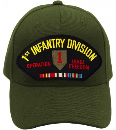 Baseball Caps 1st Infantry Division - Operation Iraqi Freedom Hat/Ballcap Adjustable One Size Fits Most - Olive Green - CT18T...