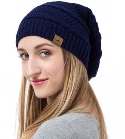 Slouchy Cable Knit Beanie Oversized