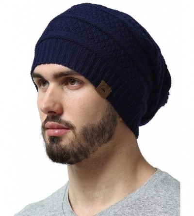 Skullies & Beanies Slouchy Cable Knit Beanie for Men & Women - Winter Toboggan Hats for Cold Weather - Oversized Slouch Beani...