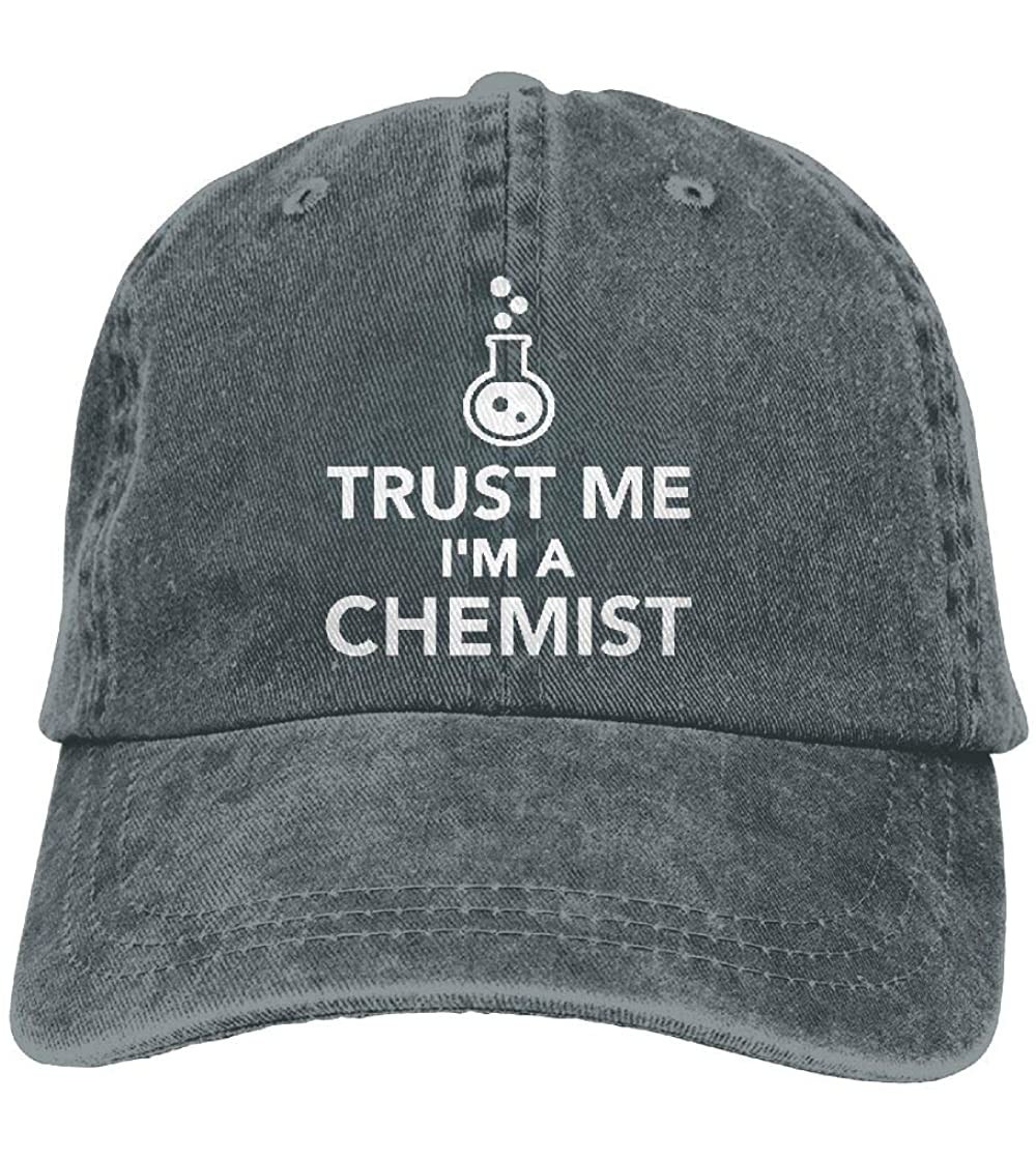 Baseball Caps Unisex Baseball Cap Denim Fabric Hat Trust Me I'm A Chemist Adjustable Snapback Topee - Asphalt - CO18KS9K6C9