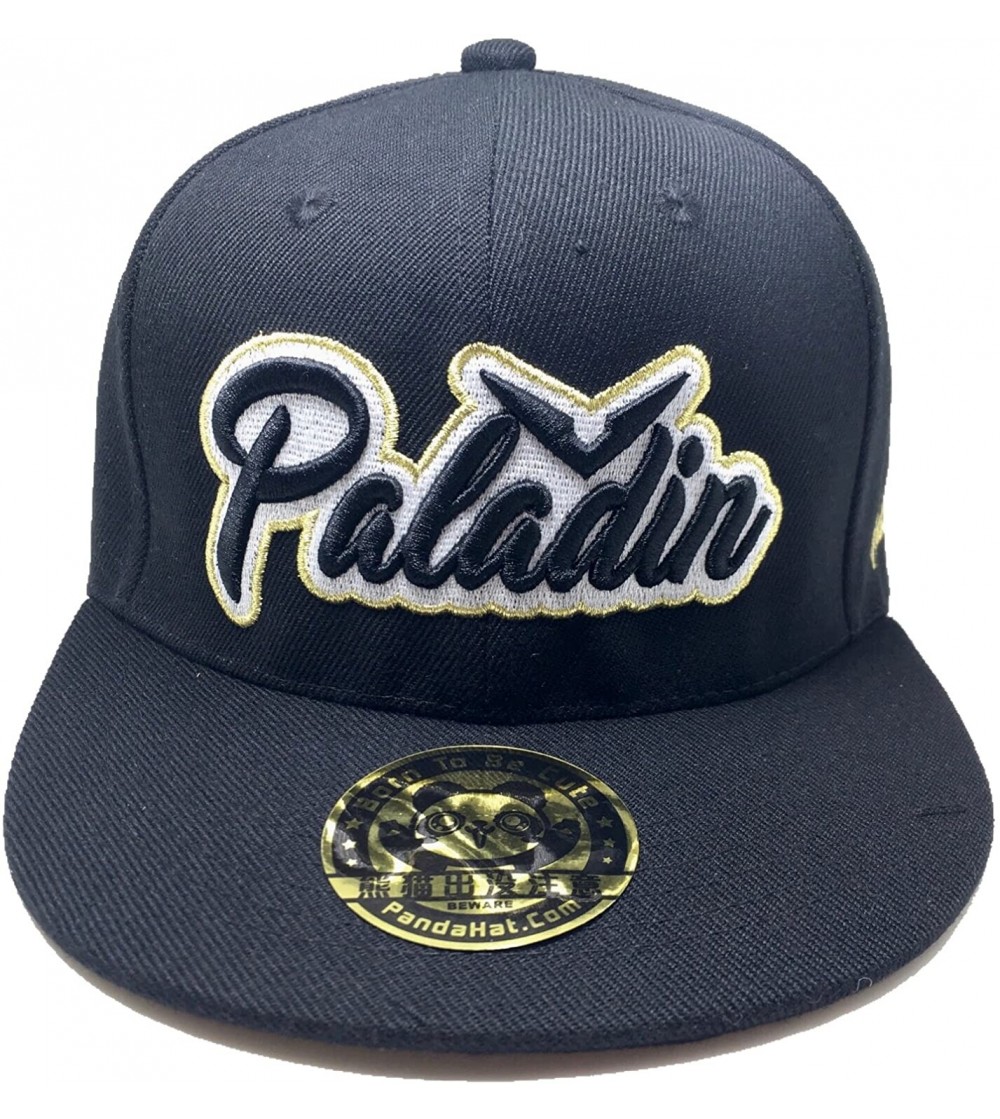 Baseball Caps Paladin Voltron Cursive 3D Puff Embroidery HAT - Black - CR18CMNUII3