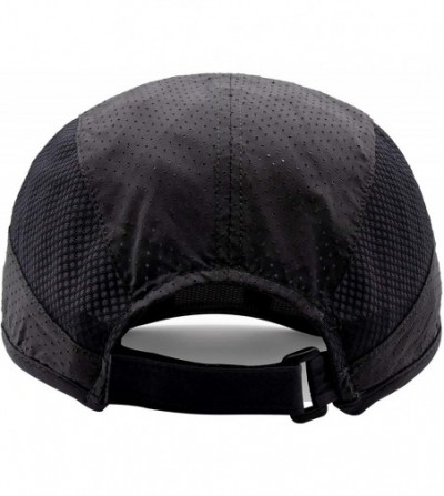 Sun Hats Sun Visor Hats Lightweight Cooling Sports Hat UV Protection Ultra Thin Breathable Baseball Hats - Black - CR18TKTK4Y4