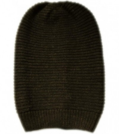Skullies & Beanies Wool Warm Winter Fashion Slouchy Beanie Hat for Men and Women - Brown - CT18LES9S5D