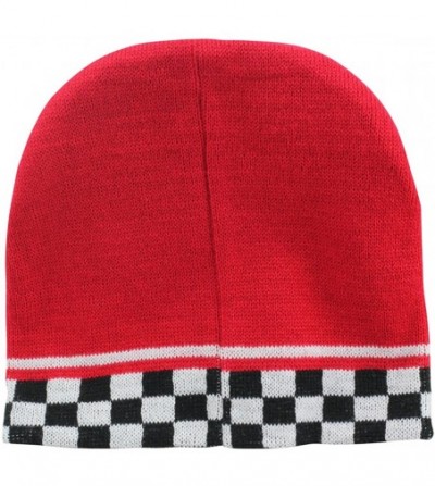 Skullies & Beanies Beanie Cap 8" Hat (Comes in and Designs) (Reversible Red) - CP11G6REUK9