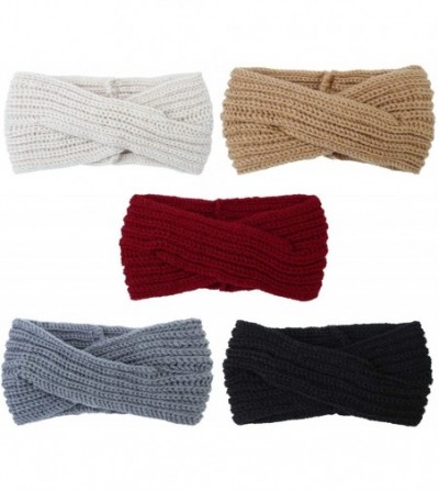 Cold Weather Headbands Knitted Hairband Crochet Twist Ear Warmer Winter Braided Head Wraps for Women Girls - Color E - CO18LQ...