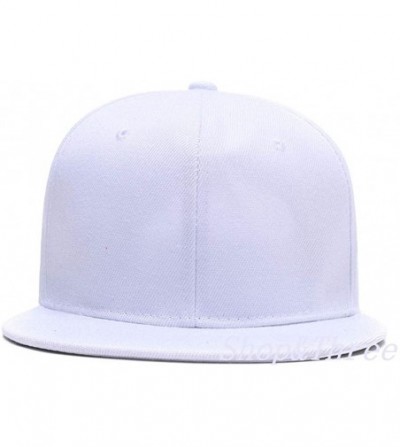 Baseball Caps Custom Embroidered Baseball Cap Personalized Snapback Mesh Hat Trucker Dad Hat - Hiphop White-1 - C018HL7GCMN