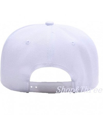 Baseball Caps Custom Embroidered Baseball Cap Personalized Snapback Mesh Hat Trucker Dad Hat - Hiphop White-1 - C018HL7GCMN