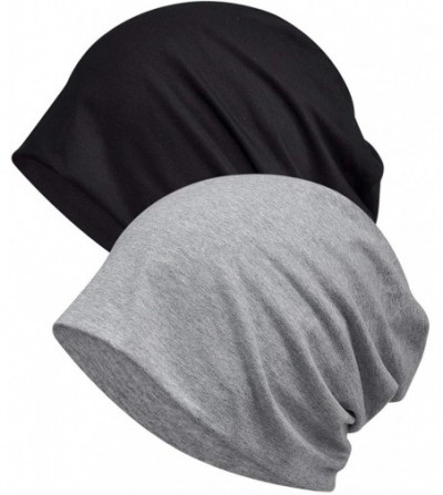 Skullies & Beanies Women's Baggy Slouchy Beanie Chemo Hat Cap Scarf - 2 Pack-y - C118S2IELSQ
