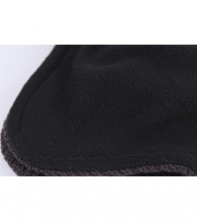 Skullies & Beanies Mens Warm Winter Hats Fleece Lined Earflap Hat Daily Beanie Watch Cap - Dark Grey - C0192N729UI