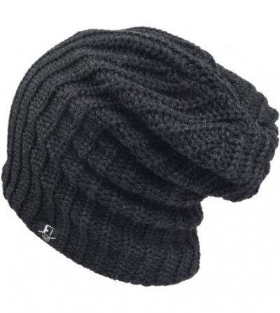Skullies & Beanies Men Slouch Beanie Knit Long Oversized Skull Cap for Winter Summer N010 - B019-grey - CM18I25C9MH