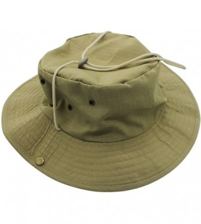 Sun Hats Outdoor Fishing Hat Sun UV Protection Men Foldable Camping Bucket Boonie Cap One Size-22-22.8''/56-58cm - Kahaki - C...