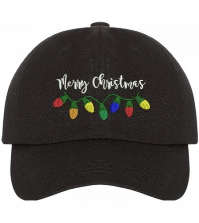 Baseball Caps Merry Christmas Baseball Cap- Christmas Party Hats Unisex - Black - CM18M20I64H