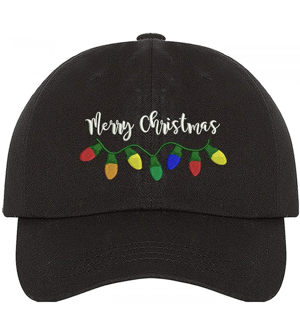 Baseball Caps Merry Christmas Baseball Cap- Christmas Party Hats Unisex - Black - CM18M20I64H