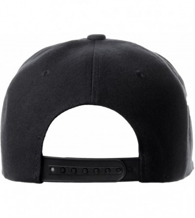 Baseball Caps Classic Snapback Hat Custom A to Z Initial Raised Letters- Black Cap White Black - Initial O - CG18G4KH6TX