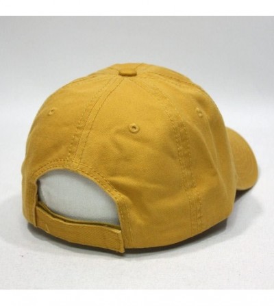 Baseball Caps Vintage Washed Cotton Adjustable Dad Hat Baseball Cap - Mustard - CV192W6XC6S