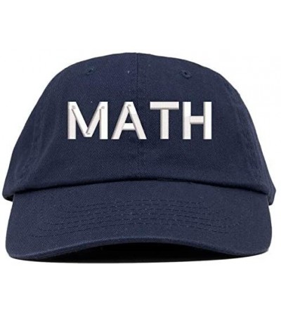 Baseball Caps Math Make America Think Harder Embroidered Low Profile Soft Crown Unisex Baseball Dad Hat - Navy - C4193442QKD